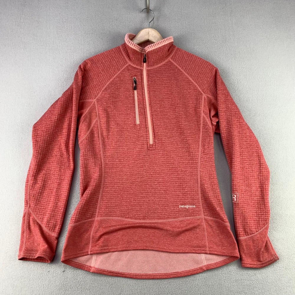 Patagonia R1 Regulator 1/2 Zip Fleece Pullover Womens Medium Red Polartec Hiking